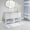 Gracie Mills Cecelia Casual Stripes Cotton Reversible Bath Rug view 4