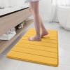 Buganda Memory Foam Bath Mat, 35.4" x 24", Ultra Soft and Non-Slip Bathroom Rugs, Water Absorbent and Machine Washable Bath Rug Runner for Bathroom, Shower, and Tub, Yellow view 1
