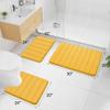 Buganda Memory Foam Bath Mat, 35.4" x 24", Ultra Soft and Non-Slip Bathroom Rugs, Water Absorbent and Machine Washable Bath Rug Runner for Bathroom, Shower, and Tub, Yellow view 2
