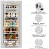 Over The Door Pantry Organizer, 9-Tier Over The Door Organizer with Adjustable Baskets, Metal Hanging Spice Rack for Pantry Organizers and Storage, Suitable for Kitchen Laundry Room & Bathroom, White view 4