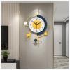 16X24inch Large Wall Clocks for Living Room Silent Quartz Clock in 3D Metal Metal Design of Fashion Wall Watches of Creativity Gold view 4