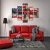 5 Panels American Flag Wall Art Military Gun Contemporary Paintings on Canvas Artwork for Modern Living Room Bedroom Home Decor Wooden Framed Stretched Ready to Hang - 60''W x 40''H view 3