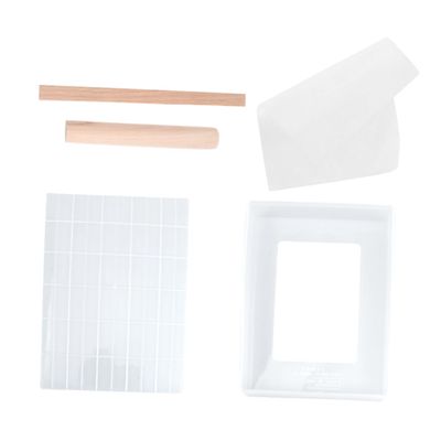 BIUDECO 5pcs Nougat Making Tools Kit Non-stick Pastry Baking Plate for Candy Includes Mold Box Cutting Stick and Mat for Nougat Biscuits and Chocolates