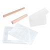 BIUDECO 5pcs Nougat Making Tools Kit Non-stick Pastry Baking Plate for Candy Includes Mold Box Cutting Stick and Mat for Nougat Biscuits and Chocolates view 3