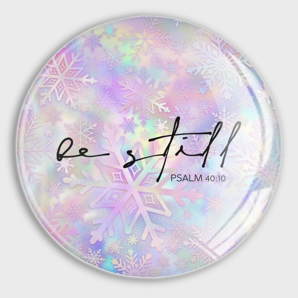 2 PCS Christian Glass Fridge Magnets, Be Still Refrigerator Magnets, Refrigerator Magnets with Positive Christian Scripture for Cubicle, Door, Classroom, Kitchen, Locker, and Photos