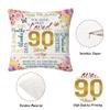 90th Birthday Pillow Covers - 18"x18", Happy 90th Decorations for Grandma, Mom, Wife, Female, 90 Year Old Anniversary view 2