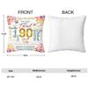 90th Birthday Pillow Covers - 18"x18", Happy 90th Decorations for Grandma, Mom, Wife, Female, 90 Year Old Anniversary view 3