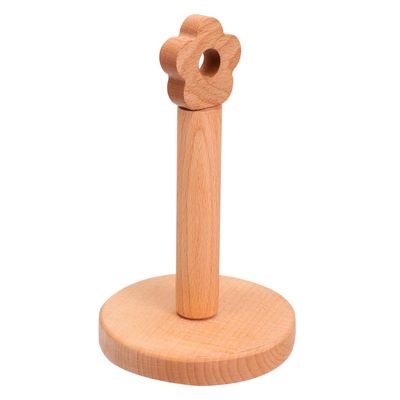 Paper Towel Holder Creative Vertical Solid Wood for Roll Paper