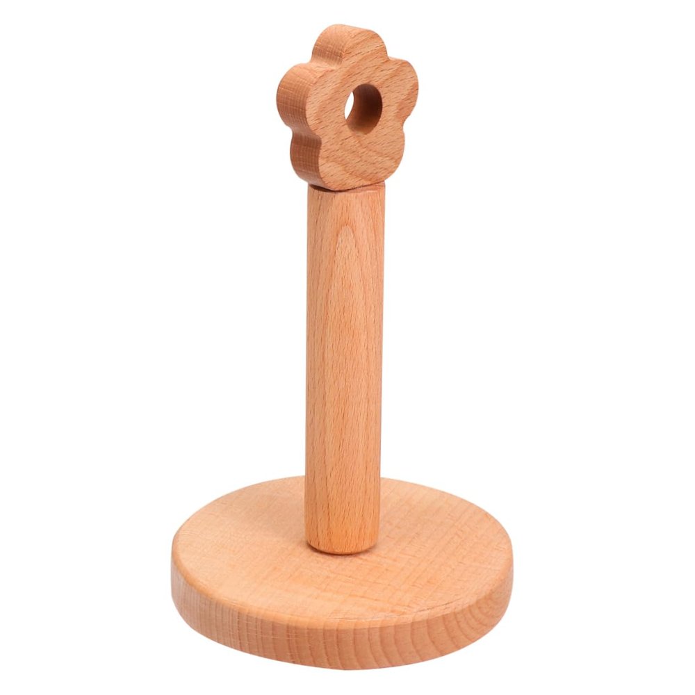 Paper Towel Holder Creative Vertical Solid Wood for Roll Paper
