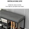Shoe Storage Bench End of Bed Bench Shoe Cabinet Bench 3-Tier Storage Shelf with Padded Cushion Seat Steel Frame for Entryway Hallway(Size:120cm/47.2in) view 4