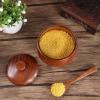 2 Set Japanese Seasoning Jars, Wooden Salt Cellar Pepper Seasoning Box, Salt Cellar with Lid and Spoon, Salt Sugar Chili Seasoning Container for Home Restaurant view 4