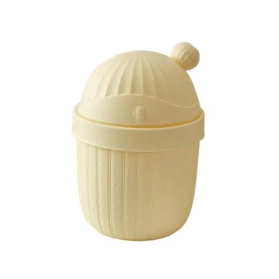 Kitchen Trash Can Trash Can Household New Living Room Dormitory Office Cream Bathroom Toilet with Lid Paper Basket Office Wastebasket (Color : A, Size : Large)