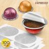 CAPMESSO Aluminum Foils Lids for Vertuo Reusable Pods,Compatible for Refillable Vertuo Pods, 100pcs Coffee Pods Foil Seals Covers(100/package) view 2
