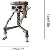 GeRRiT Carving Piston Face Sculpture Metal Art Figurine,Carved Skeleton face Sculpture Ornaments,Handmade Man Head Statue Office Home Table Desk Decor view 2