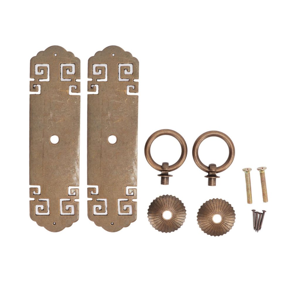 Chinese Brass Cabinet Handles Vintage Antique Brass Bail Pull Kitchen Furniture Wardrobe Wooden Boxes Cabinet Door Drawer Cabinet Handle