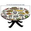 Barsada All Kinds of Food Multi Print Table Cover, Waterproof Oil-Proof Table Cover, Outdoor Picnic Party Dining Decoration Fit for 28" Table view 4