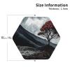 6Pcs Drink Coasters for Drinks Tabletop Protection, Tree and Volcanic Leather Coaster for Kinds of Cups, Absorbent Cup Coaster for Coffee Table Home Decor 4" Cup Mat Pad view 2