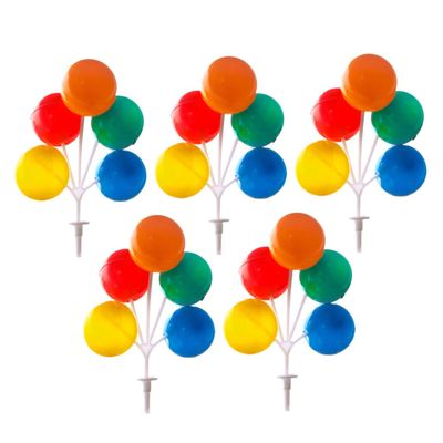 PRETYZOOM Unique Birthday Cake Insert Balloon Cake Topper Pvc Material Cake Decorative Supplies