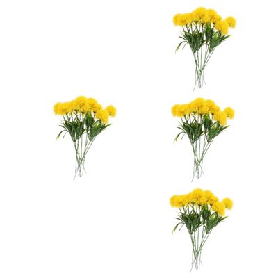 MAGICLULU 4sets Lifelike Artificial Dandelion Fake Flowers for Party Wedding Banquet Home Decoration 10pcs*4
