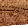 ZHDOKA Tissue Box Cover, Rattan Woven Tissue Box Holder Modern Exquisite Napkin Dispenser Organizer for Bathroom Countertop Bedroom Living Room (47x2cm / 18.5x0.8in) view 3