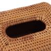 ZHDOKA Tissue Box Cover, Rattan Woven Tissue Box Holder Modern Exquisite Napkin Dispenser Organizer for Bathroom Countertop Bedroom Living Room (47x2cm / 18.5x0.8in) view 4