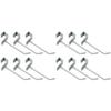 MAGICLULU 12pcs White Supermarket Shelf Hooks Thick Square Tube Display Hooks for Efficient Product Presentation Easy to Install Sturdy Design for Retail Racks view 1