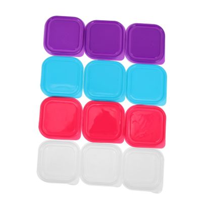 BIUDECO 12pcs Portable Preservation Boxes Condiment Storage Case for Refrigerator Organizer Boxes