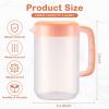 2Pcs Plastic Pitcher with Lid Large Clear Water Carafe Jug Ice Tea Pitcher Lemonade Juice Beverage Jar with Strainer Cover Handle Measurements for Hot Cold Coffee Drink (Color : Pink, Size : 1 Gallo view 2
