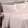 500 Thread Count Comfortable Dream-Zone Pima Cotton Royal Looking Solid Style Sheet Set (4-Pieces) Fits Pockets Up to 14 to 16" Inches Depth (Queen, Peach) view 1