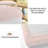500 Thread Count Comfortable Dream-Zone Pima Cotton Royal Looking Solid Style Sheet Set (4-Pieces) Fits Pockets Up to 14 to 16" Inches Depth (Queen, Peach) view 4