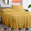 500 Thread Count Comfortable Dream-Zone Pima Cotton Royal Looking Solid Style Sheet Set (4-Pieces) Fits Pockets Up to 14 to 16" Inches Depth (Twin XL, Gold) view 2
