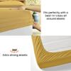 500 Thread Count Comfortable Dream-Zone Pima Cotton Royal Looking Solid Style Sheet Set (4-Pieces) Fits Pockets Up to 14 to 16" Inches Depth (Twin XL, Gold) view 4