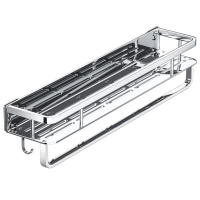 GERRIT Double Layer with Pole and Hook Spice Racks Organiser Free Standing for Kitchen Counter, Metal Bathroom Organizer Storage Rack for Countertop (29cm)