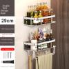 GERRIT Double Layer with Pole and Hook Spice Racks Organiser Free Standing for Kitchen Counter, Metal Bathroom Organizer Storage Rack for Countertop (29cm) view 2