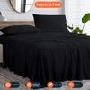 500 Thread Count Comfortable Dream-Zone Pima Cotton Royal Looking Solid Style Sheet Set (4-Pieces) Fits Pockets Up to 14 to 16" Inches Depth (Queen XL, Black) view 2