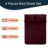 500 Thread Count Comfortable Dream-Zone Pima Cotton Royal Looking Solid Style Sheet Set (4-Pieces) Fits Pockets Up to 14 to 16" Inches Depth (King, Yellow) view 3