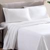 500 Thread Count Comfortable Dream-Zone Pima Cotton Royal Looking Solid Style Sheet Set (4-Pieces) Fits Pockets Up to 14 to 16" Inches Depth (RV King, White) view 1