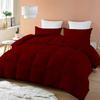 AHJ Beddings Hotel Luxury 1200 Thread Count King Size 7 Piece Bed in a Bag (17 inch Deep Pocket Sheet Set & 300GSM Comforter) 100% Egyptian Cotton - Burgundy Solid view 2