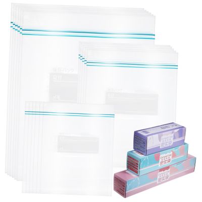 HOLIDYOYO Tight Seal Food Storage Bags Reusable Freezer Refrigerator Organizers Fruit Sandwich Bags Easy to Identify