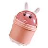 VILLFUL Mini Desktop Trash Can Cartoon Bunny Design Dorm Boys and Girls Waste Basket Small Desk Trash Bin for Bedroom Home Garbage Can view 1