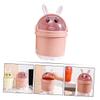 VILLFUL Mini Desktop Trash Can Cartoon Bunny Design Dorm Boys and Girls Waste Basket Small Desk Trash Bin for Bedroom Home Garbage Can view 3