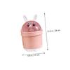 VILLFUL Mini Desktop Trash Can Cartoon Bunny Design Dorm Boys and Girls Waste Basket Small Desk Trash Bin for Bedroom Home Garbage Can view 4