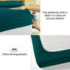 500 Thread Count Comfortable Dream-Zone Pima Cotton Royal Looking Solid Style Sheet Set (4-Pieces) Fits Pockets Up to 14 to 16" Inches Depth (Short King, Teal Blue) view 3