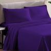 500 Thread Count Comfortable Dream-Zone Pima Cotton Royal Looking Solid Style Sheet Set (4-Pieces) Fits Pockets Up to 14 to 16" Inches Depth (RV King, Purple) view 1