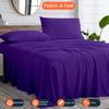 500 Thread Count Comfortable Dream-Zone Pima Cotton Royal Looking Solid Style Sheet Set (4-Pieces) Fits Pockets Up to 14 to 16" Inches Depth (RV King, Purple) view 2