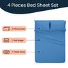 500 Thread Count Comfortable Dream-Zone Pima Cotton Royal Looking Solid Style Sheet Set (4-Pieces) Fits Pockets Up to 14 to 16" Inches Depth (King, Moss) view 2