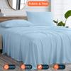 500 Thread Count Comfortable Dream-Zone Pima Cotton Royal Looking Solid Style Sheet Set (4-Pieces) Fits Pockets Up to 14 to 16" Inches Depth (Twin, Light Blue) view 2