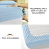 500 Thread Count Comfortable Dream-Zone Pima Cotton Royal Looking Solid Style Sheet Set (4-Pieces) Fits Pockets Up to 14 to 16" Inches Depth (Twin, Light Blue) view 4