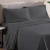 500 Thread Count Comfortable Dream-Zone Pima Cotton Royal Looking Solid Style Sheet Set (4-Pieces) Fits Pockets Up to 14 to 16" Inches Depth (California King, Dark Grey) view 1