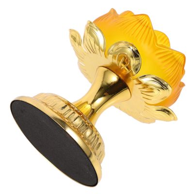 HOLIDYOYO Lotus Style Butter Lamp Holder Decorative Candle Base for Home Temple Meticulously Crafted Ghee Lamp Stand for Centerpieces and Design